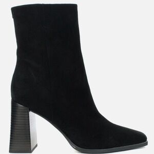 Sam Edelman NEW Ivette Black Suede Block Heel Booties SIZE 10